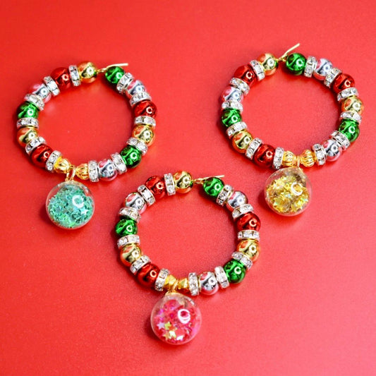 Christmas Ornament Tumbler Handle Charm Bracelet