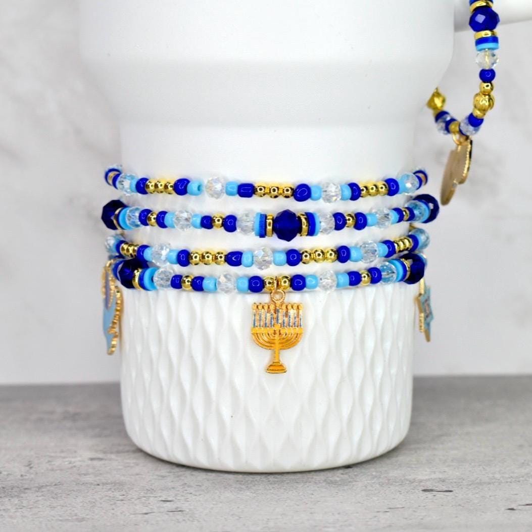 Hanukkah Celebration Charm Bracelets - 4 Piece Set
