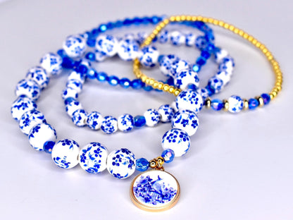 Blue and White Chinoiserie Collection - Individual Bracelets