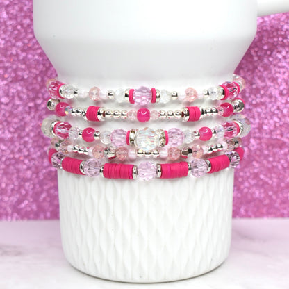 Pink Crystal Romance Bracelet Collection