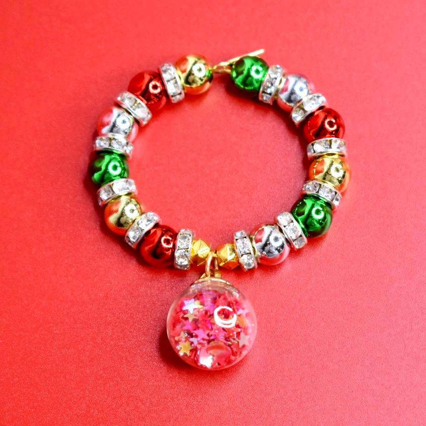 Christmas Ornament Tumbler Handle Charm Bracelet