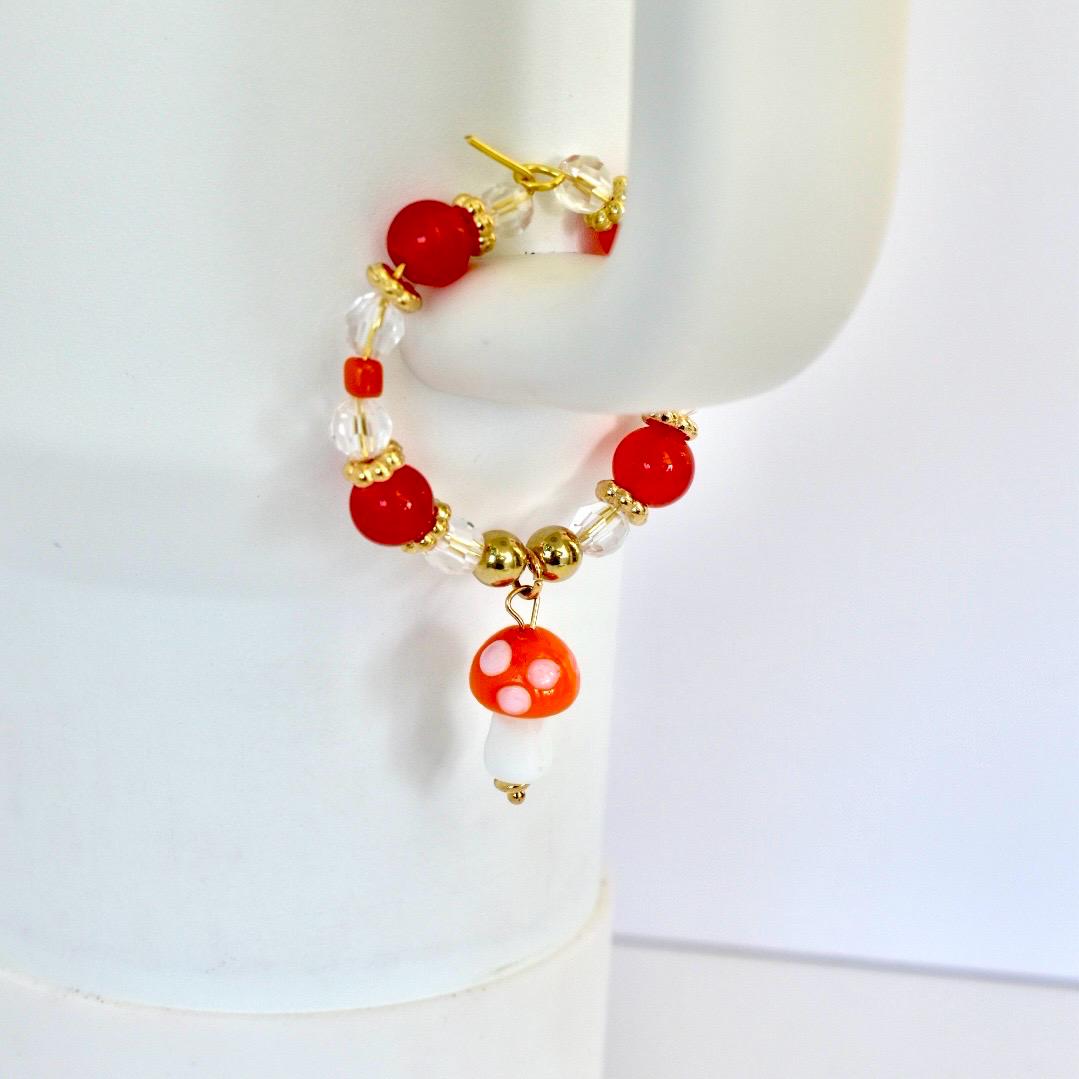 Mushroom Charm Tumbler Handle Bracelet