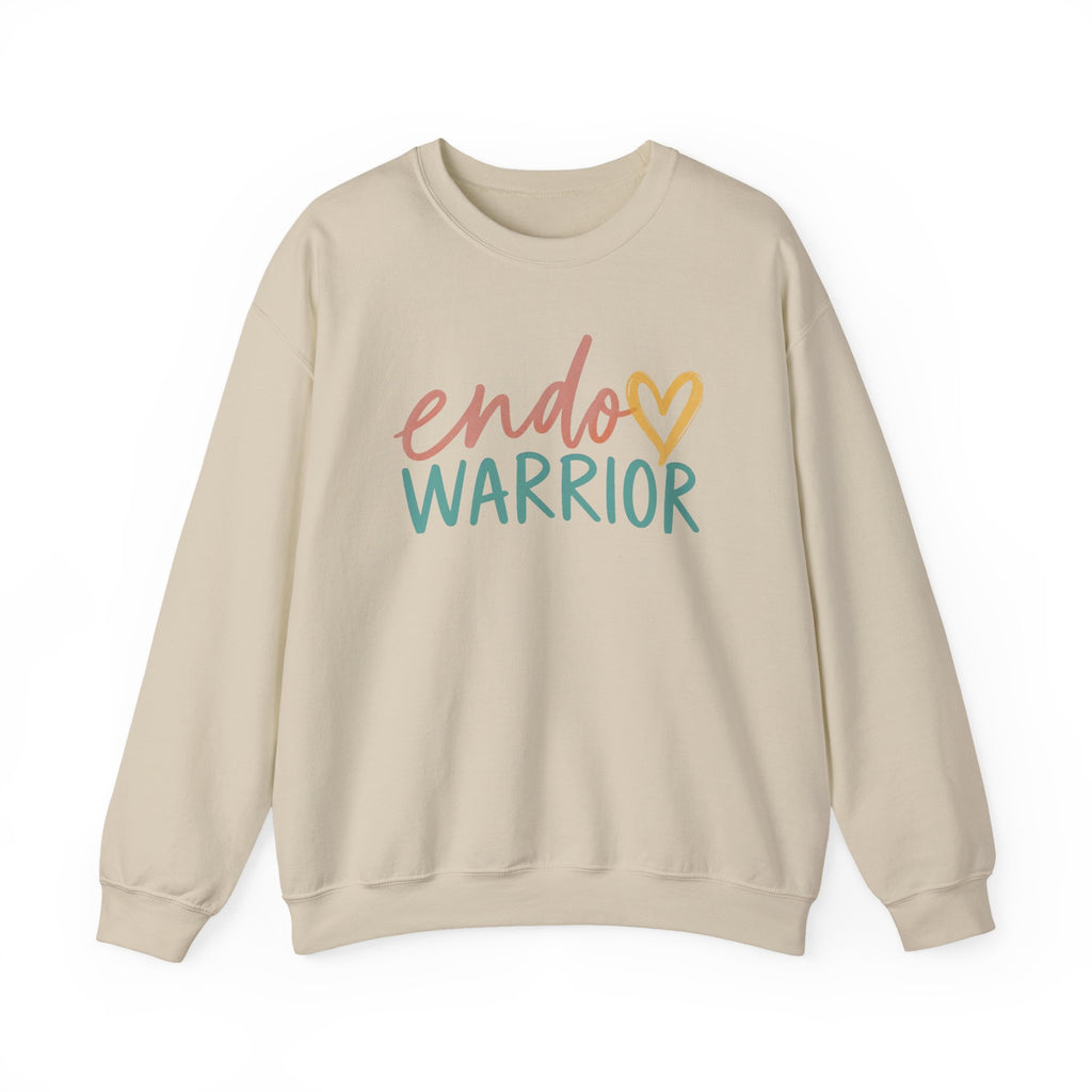 Endo Warrior Sweatshirt | Endometriosis Awareness, Heart Script Design