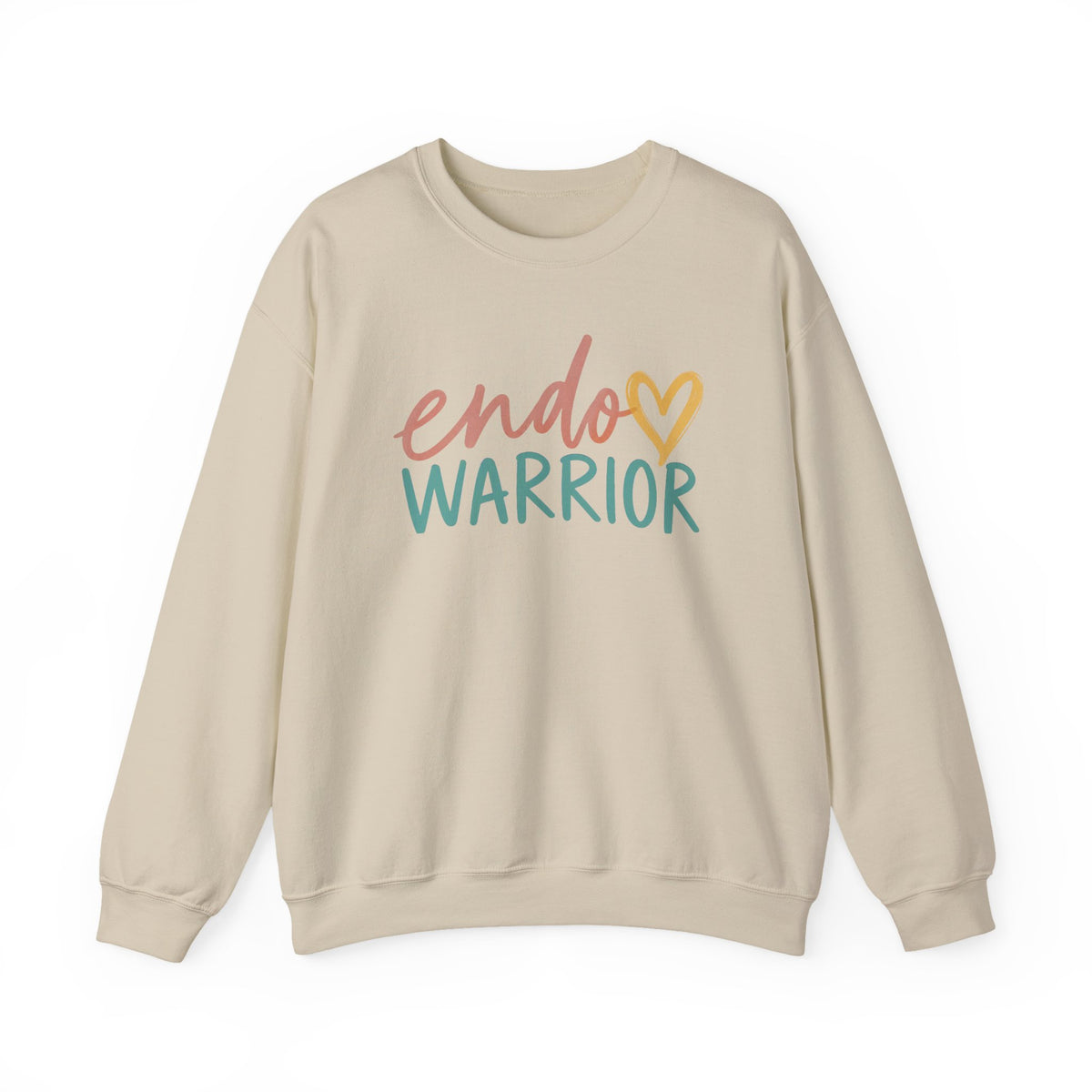 Endo Warrior Sweatshirt | Endometriosis Awareness, Heart Script Design