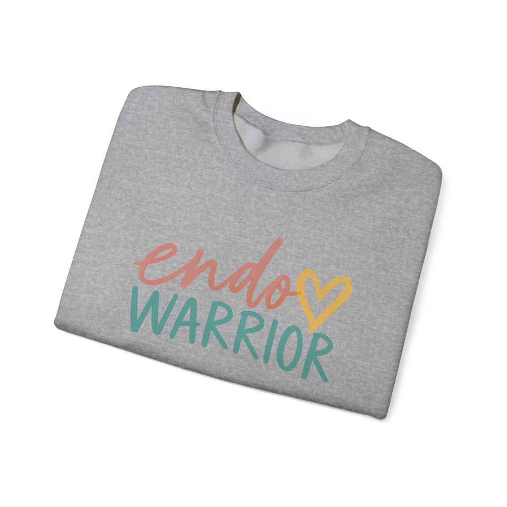 Endo Warrior Sweatshirt | Endometriosis Awareness, Heart Script Design