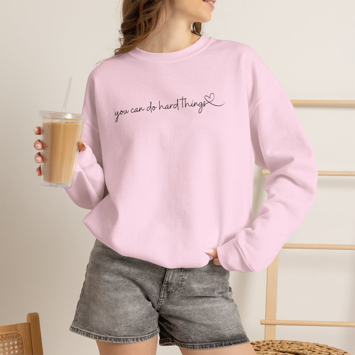 You Can Do Hard Things Crewneck Sweatshirt
