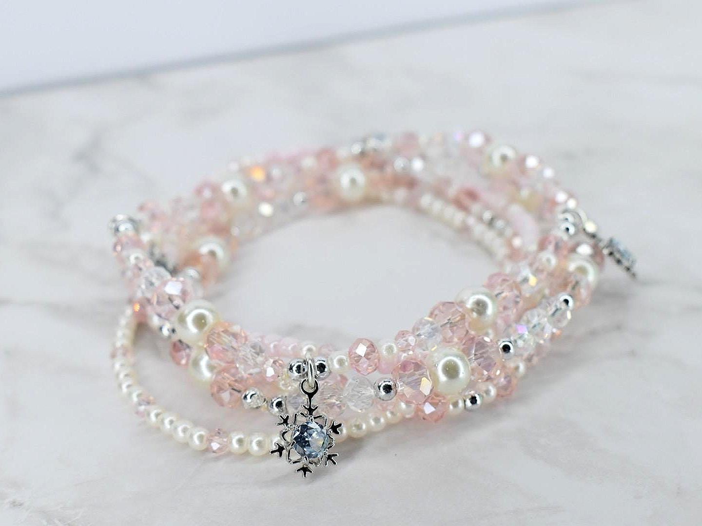 Port Shimmer and Pearl Bracelet Stack - 5 Piece Set