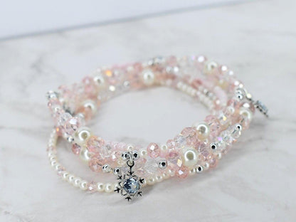 Port Shimmer and Pearl Bracelet Stack - 5 Piece Set
