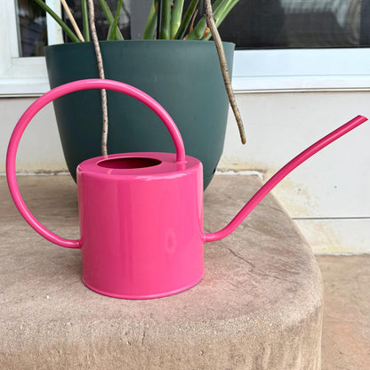 Personalized Pink Watering Can with Custom Name and Floral Design