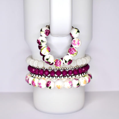 Vintage Rose Bracelet Stack - 5 Piece Set