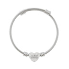 Endo Warrior Engraved Heart Cuff Bracelet
