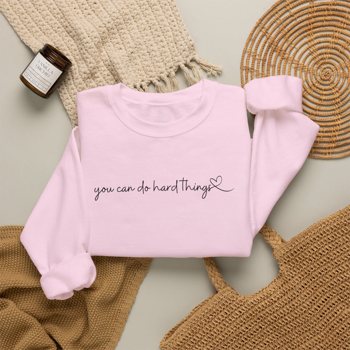 You Can Do Hard Things Crewneck Sweatshirt