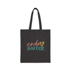 Endo Warrior Tote Bag | Endometriosis Awareness Cotton Canvas Tote