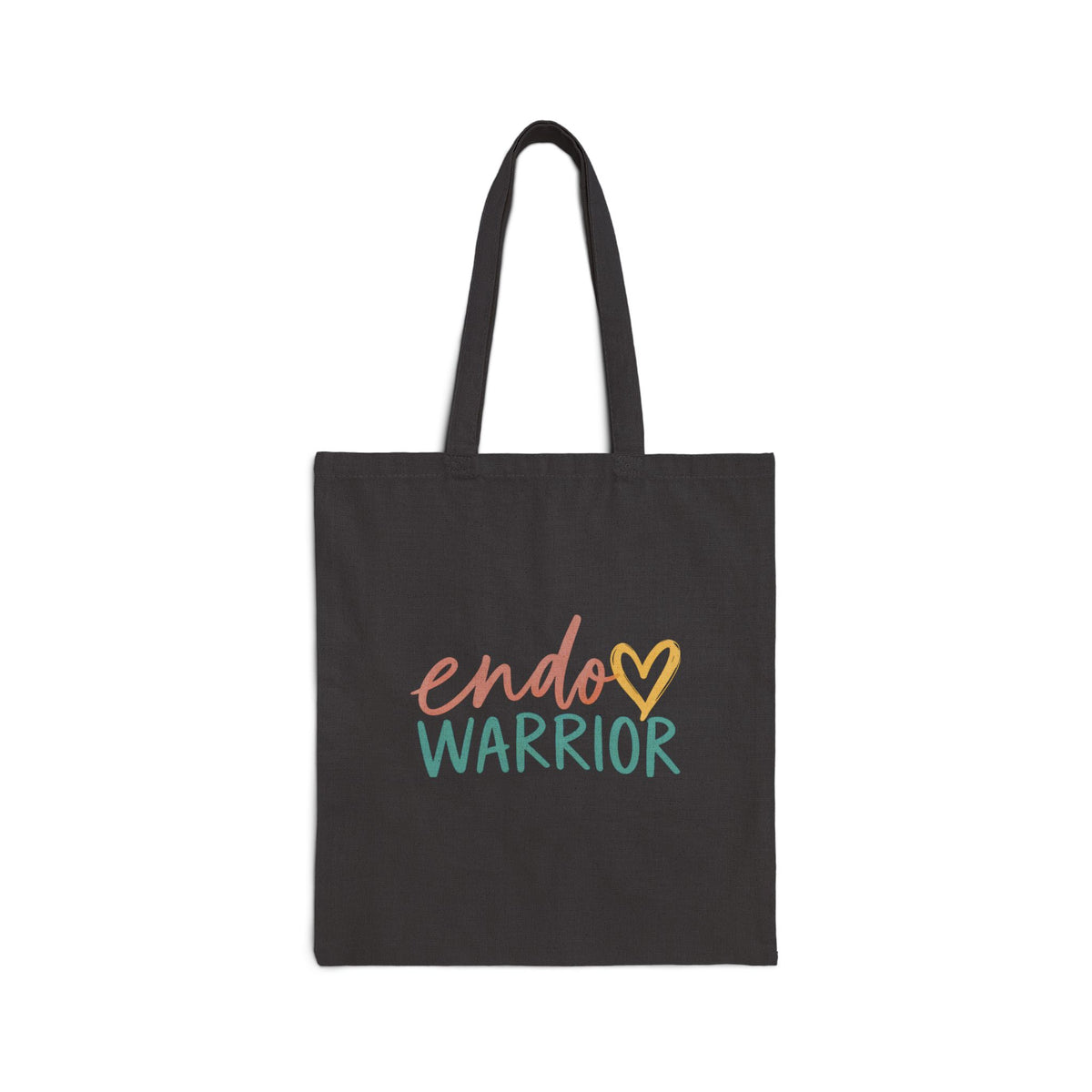 Endo Warrior Tote Bag | Endometriosis Awareness Cotton Canvas Tote