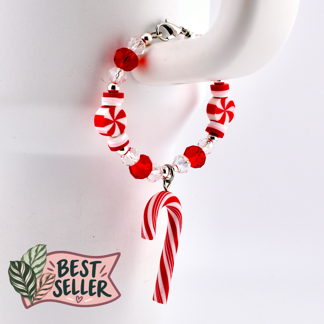 Candy Cane Tumbler Handle Charm