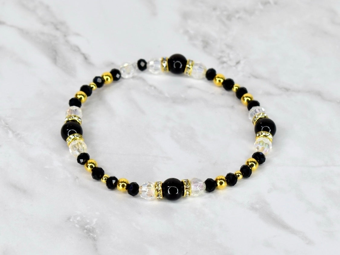Happy New Year Black Honey Bracelet Stack - 5 Piece Set