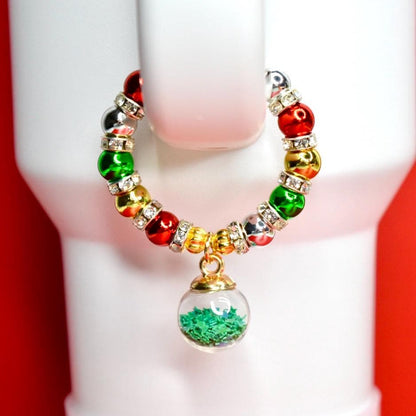 Christmas Ornament Tumbler Handle Charm Bracelet