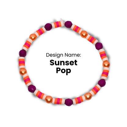 Orange and Purple Sunset Bracelet Collection