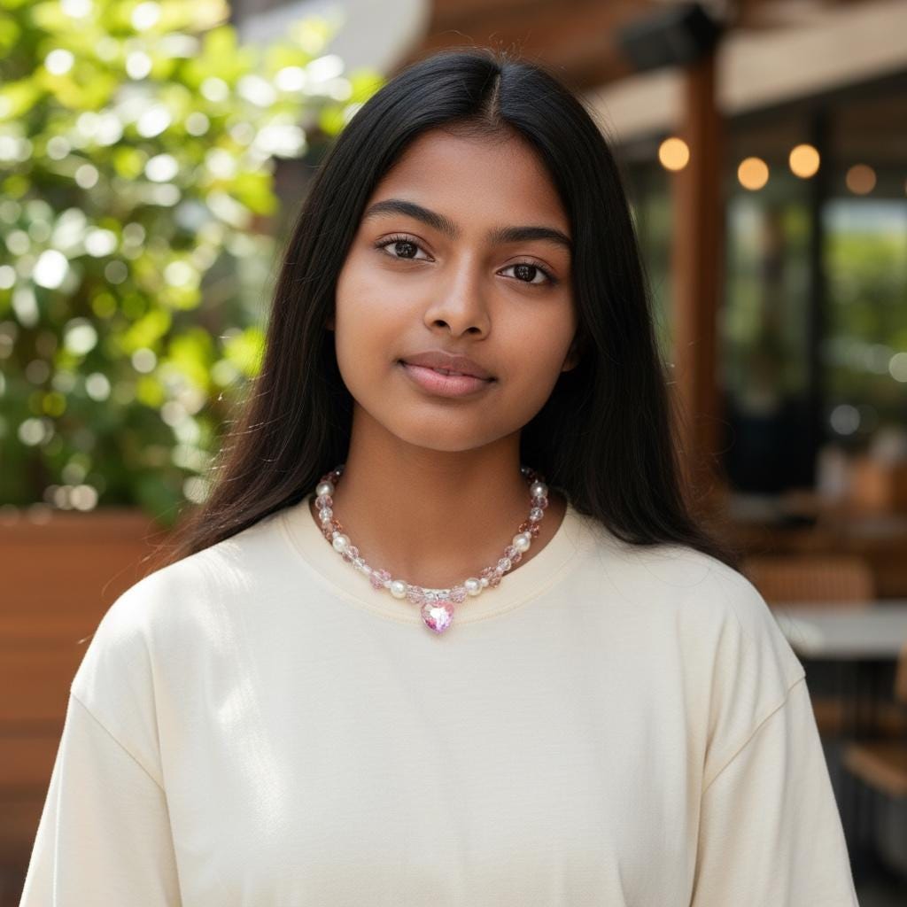 Glinda Crystal Heart and Butterfly Necklace