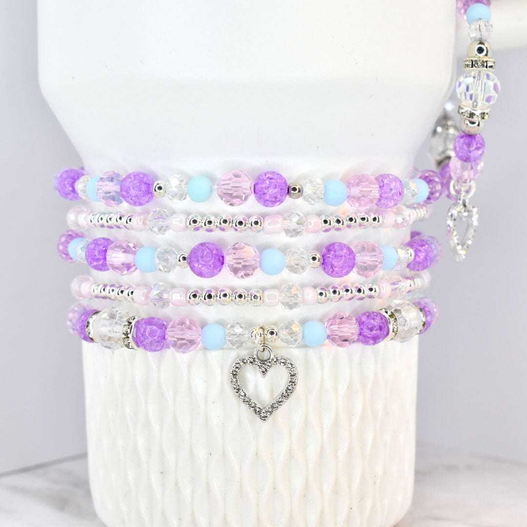 Powder Pink Heart Bracelet Collection