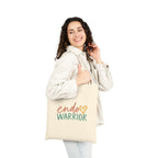 Endo Warrior Tote Bag | Endometriosis Awareness Cotton Canvas Tote