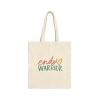 Endo Warrior Tote Bag | Endometriosis Awareness Cotton Canvas Tote