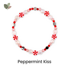 Red Pink and White Peppermint Strawberry Twist Bracelet Collection