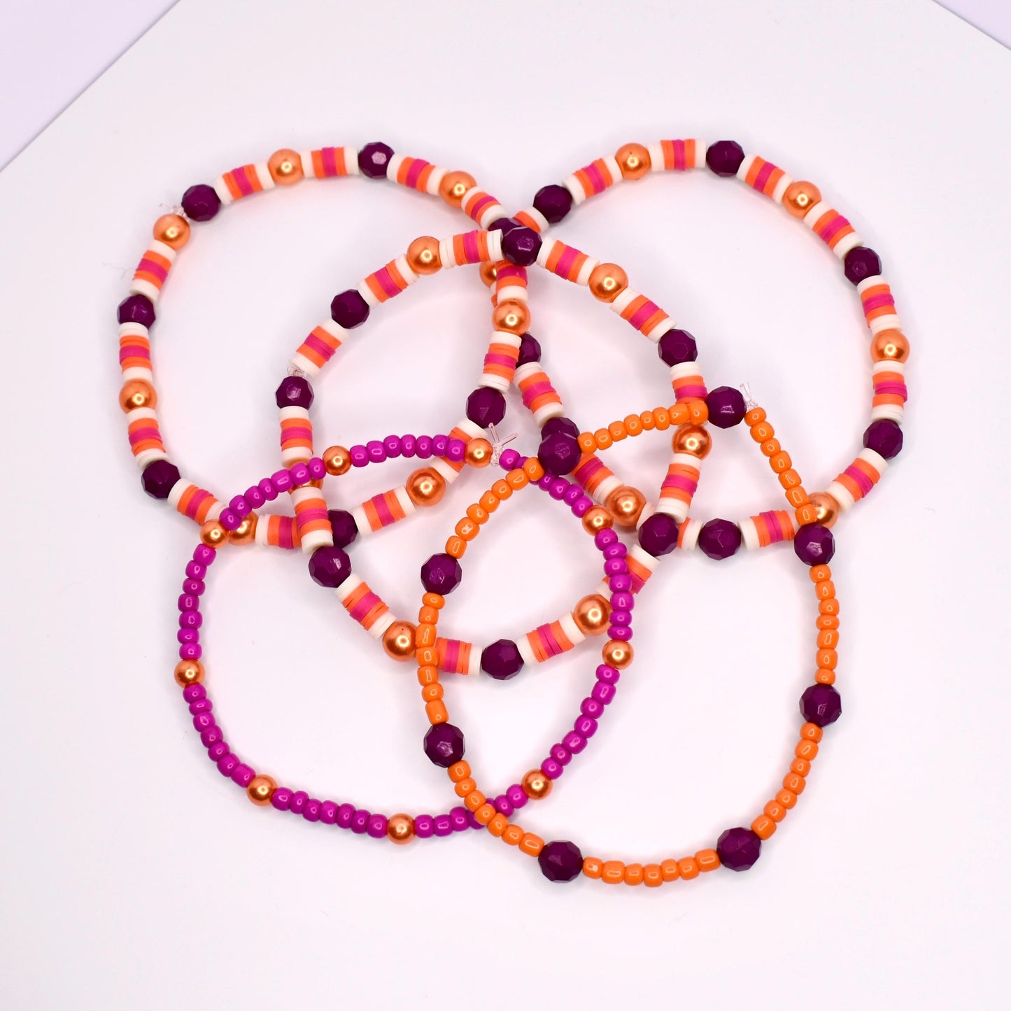 Orange and Purple Sunset Bracelet Collection