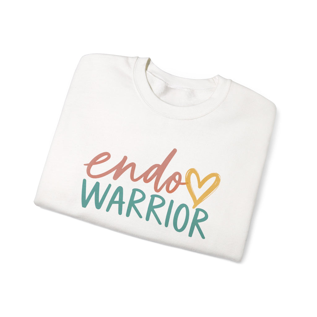Endo Warrior Sweatshirt | Endometriosis Awareness, Heart Script Design