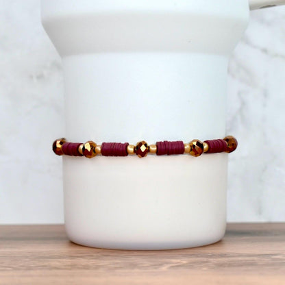 Polished Rose Gold Bracelet Stack - 5 Piece Set
