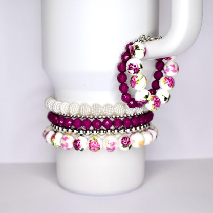 Vintage Rose Bracelet Stack - 5 Piece Set