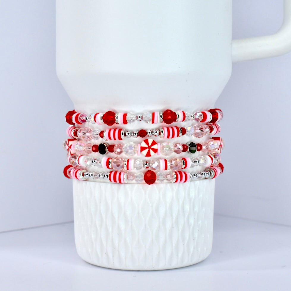 Peppermint Strawberry Twist Bracelet Collection