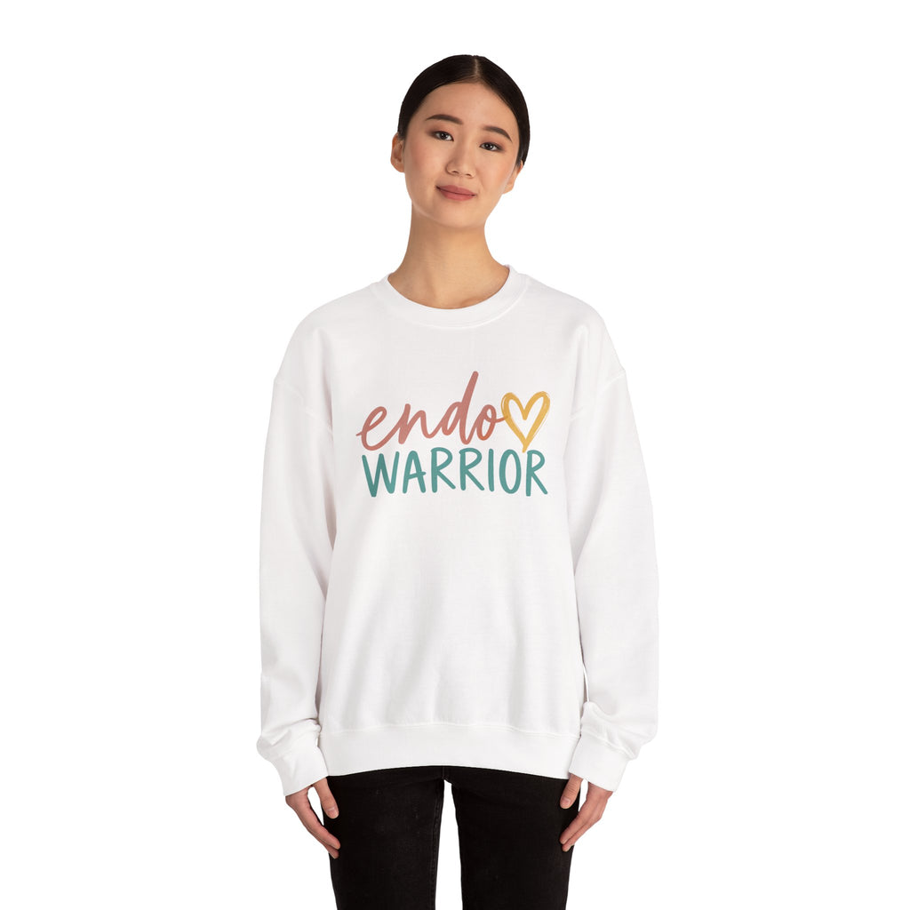 Endo Warrior Sweatshirt | Endometriosis Awareness, Heart Script Design
