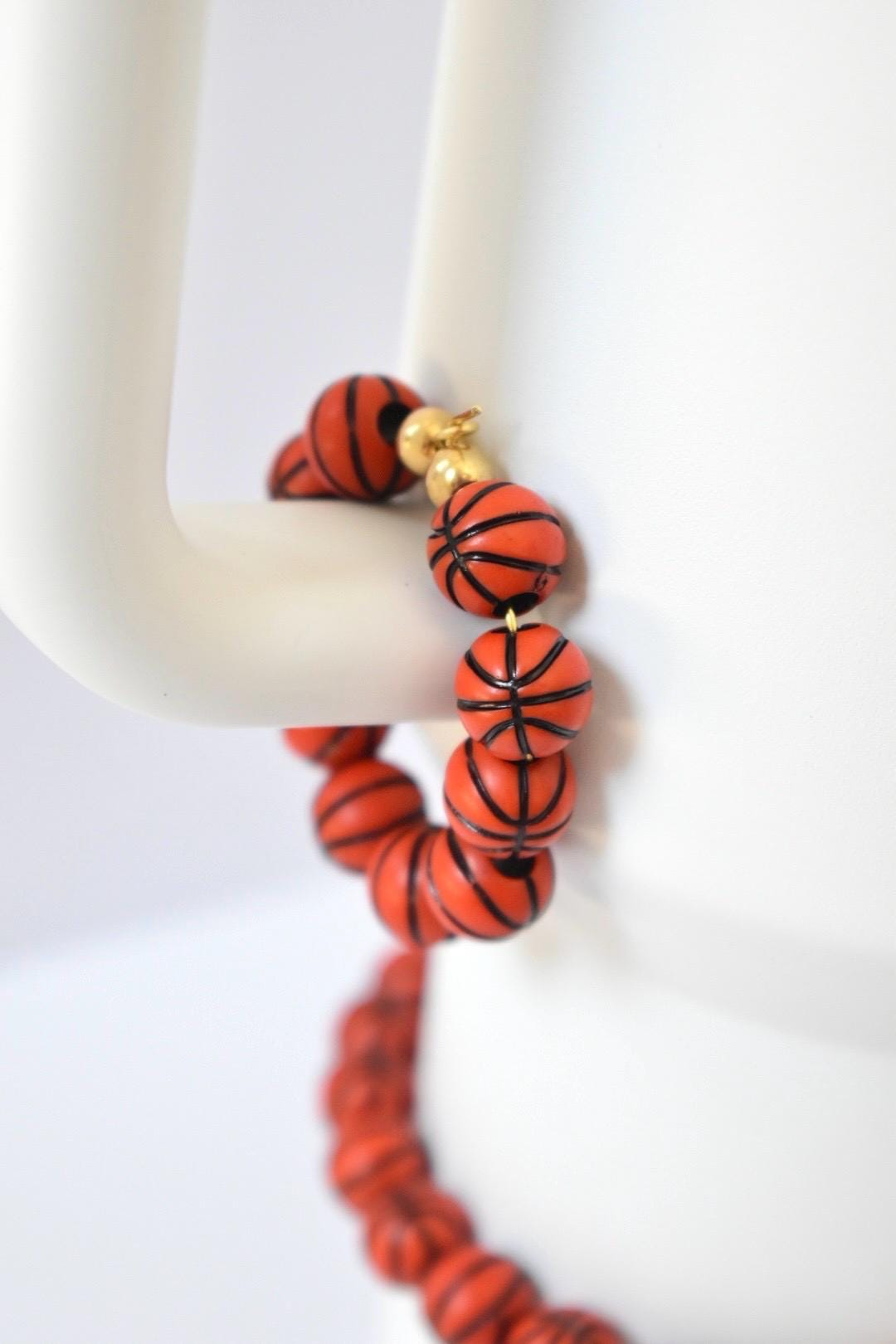 Basketball Bracelet with Initial Charm