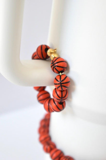 Basketball Bracelet with Initial Charm