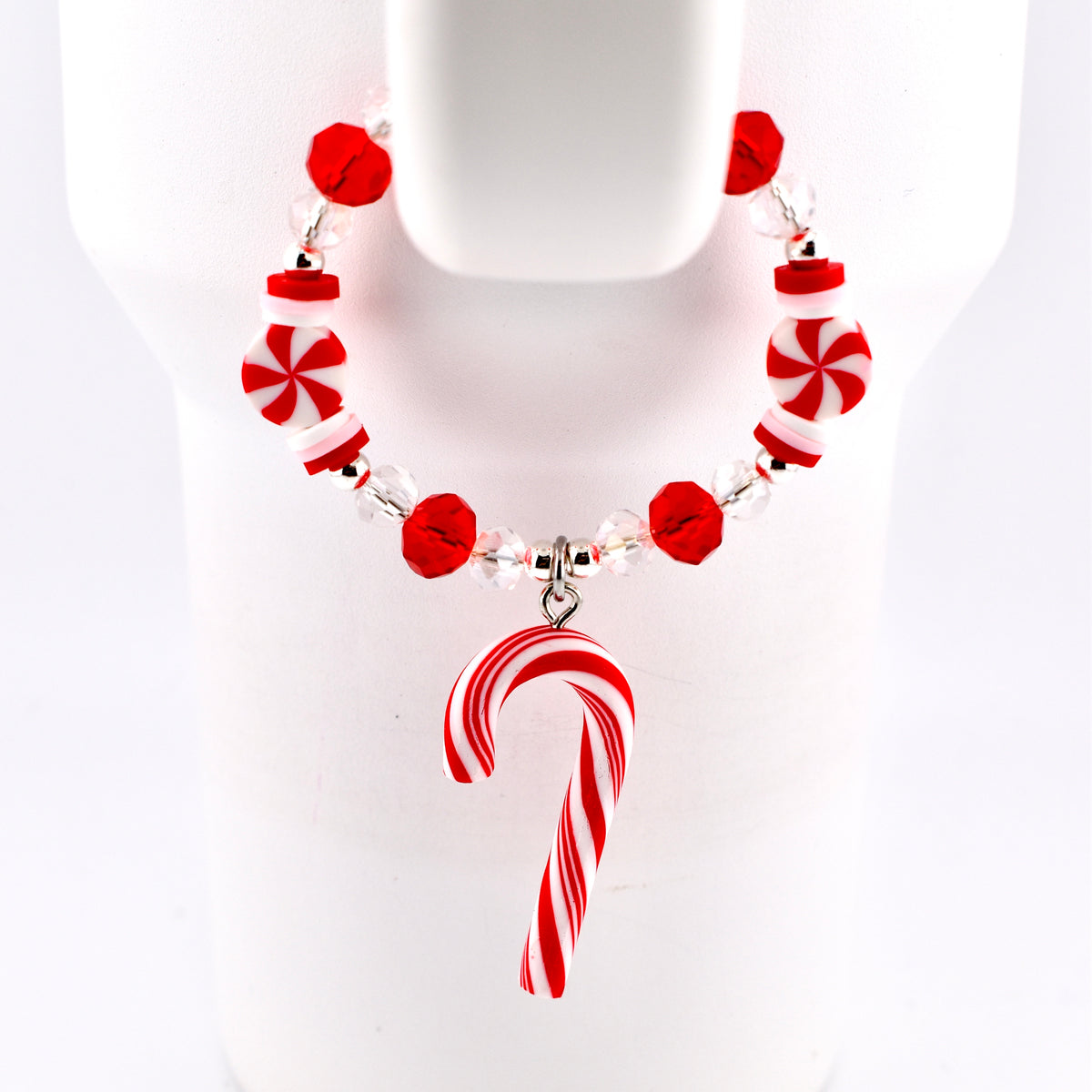Candy Cane Tumbler Handle Charm