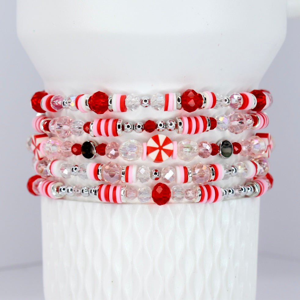 Peppermint Strawberry Twist Bracelet Collection