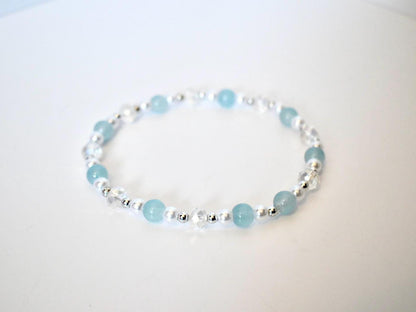 Seafoam Sparkle Bracelet Stack - 5 Piece Set