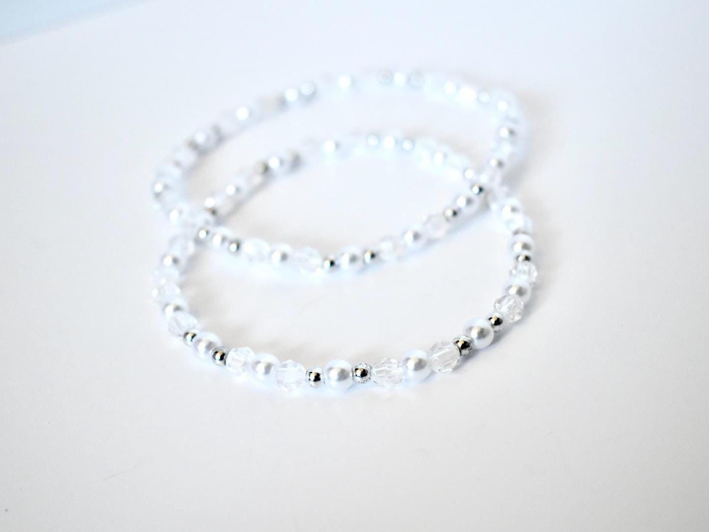 Seafoam Sparkle Bracelet Stack - 5 Piece Set