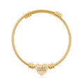 Endo Warrior Engraved Heart Cuff Bracelet