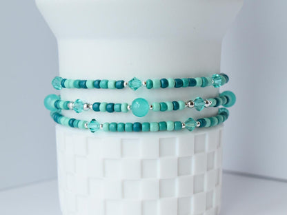 Turquoise Ocean Breeze Bracelet Stack - 3 Piece Set