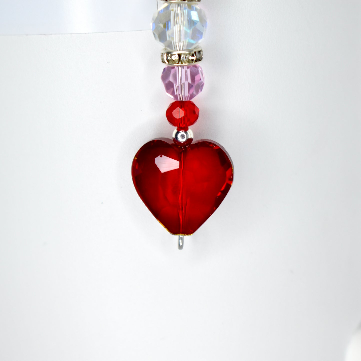 Red Heart Straw Charm or Bag Charm