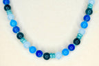 Ocean Blue Ombré Glass Bead Necklace