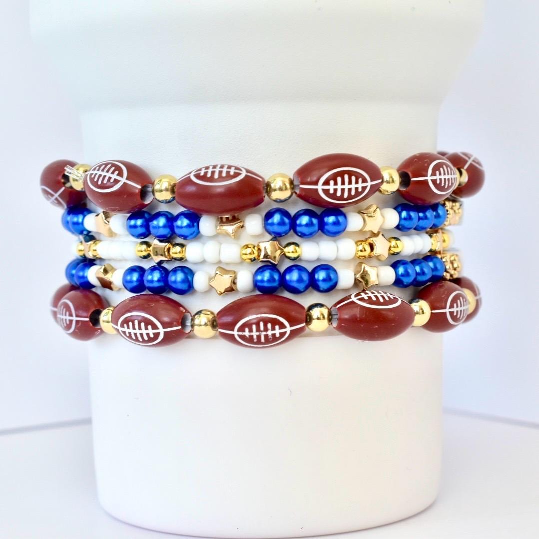 Dallas Cowboys Football Bracelet Stack - 5 Piece Set