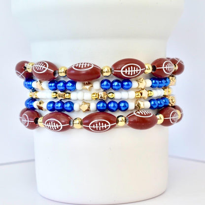Dallas Cowboys Football Bracelet Stack - 5 Piece Set