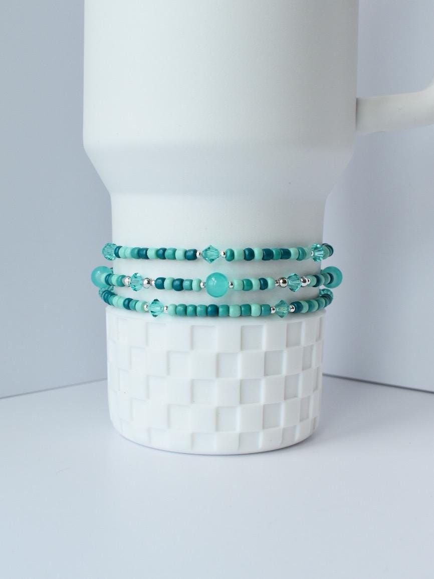 Turquoise Ocean Breeze Bracelet Stack - 3 Piece Set