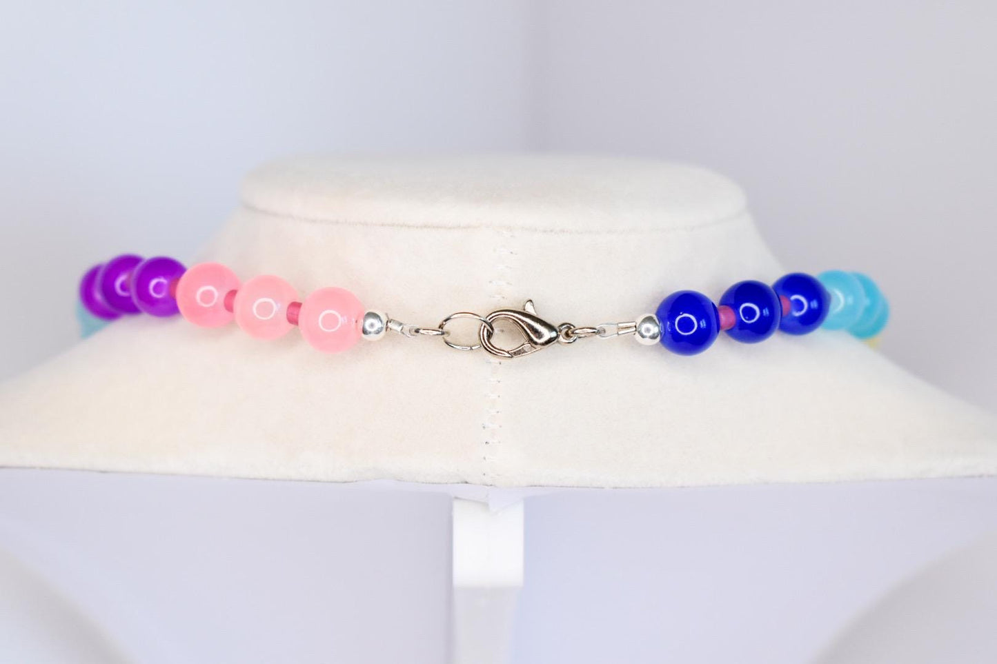 Color Pop Beaded Necklace: Y2K Summer Festival Jewelry