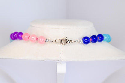 Color Pop Beaded Necklace: Y2K Summer Festival Jewelry