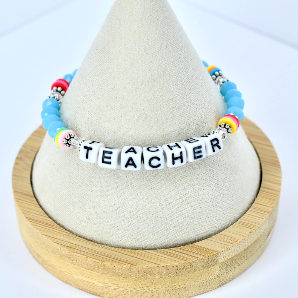 Teacher Appreciation Rainbow Bracelet