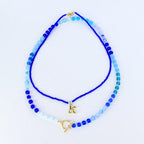 Ocean Blues Initial Necklace Set